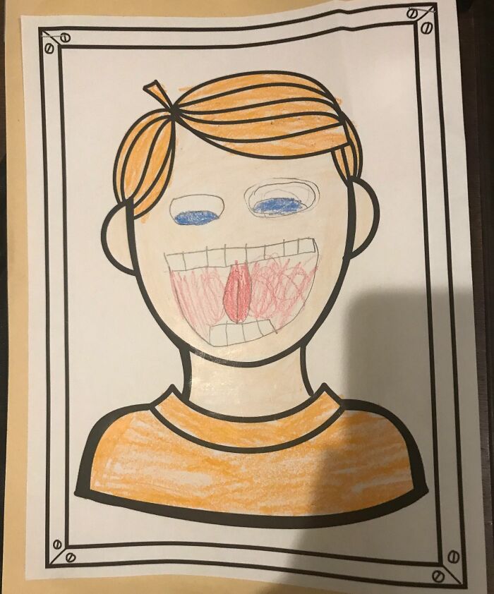 “Terrifying Self-Portrait”: 41 Times Kids Proudly Presented Their Wild Drawings As Art “Terrifying Self-Portrait”: 41 Times Kids Proudly Presented Their Wild Drawings As Art