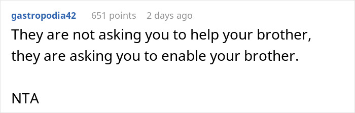 “I Was Praised For Taking It Like A Man”: Guy Refuses To Help Spoiled Brother, Parents Are Fuming