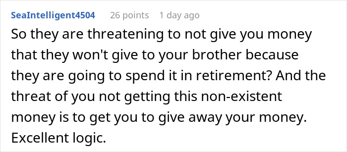 “I Was Praised For Taking It Like A Man”: Guy Refuses To Help Spoiled Brother, Parents Are Fuming