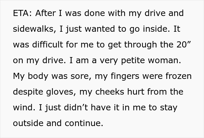 Woman Refuses To Lend Her New Snow Blower To A Neighbor She Never Met Before, Gets Called Ridiculous