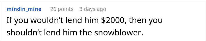Woman Refuses To Lend Her New Snow Blower To A Neighbor She Never Met Before, Gets Called Ridiculous