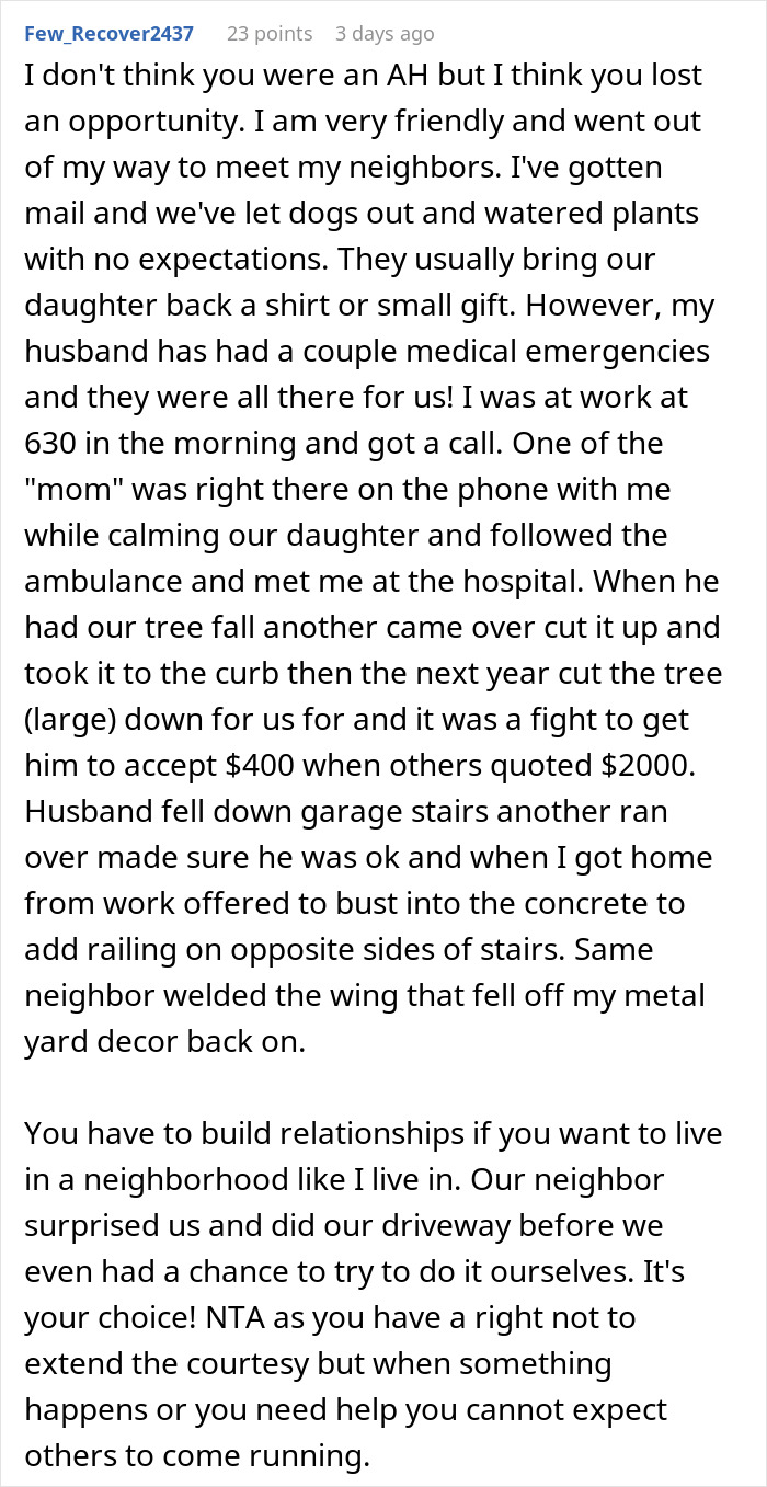 Woman Refuses To Lend Her New Snow Blower To A Neighbor She Never Met Before, Gets Called Ridiculous