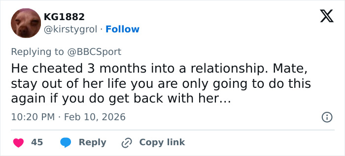 “It Hurts”: Girlfriend Of Olympian Who Confessed To Cheating Live On TV Opens Up Publicly