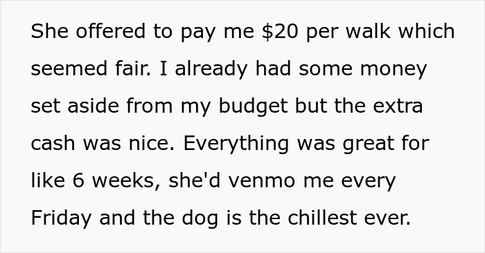Manipulative Lady Stops Paying Guy To Walk Her Dog, Mad As He Rejects Her Baked Treats “Payment”
