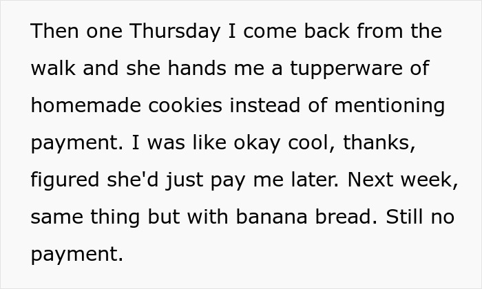 Manipulative Lady Stops Paying Guy To Walk Her Dog, Mad As He Rejects Her Baked Treats “Payment”