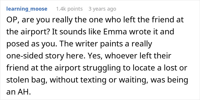 Woman Ditches Friend At Airport After Her Carry-On Goes Missing, Says She Was “Too Tired” To Wait