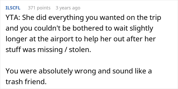 Woman Ditches Friend At Airport After Her Carry-On Goes Missing, Says She Was “Too Tired” To Wait