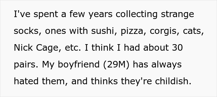 Controlling Guy Hates GF&rsquo;s Colorful Work Socks, She Demands Replacements After He Trashes Them