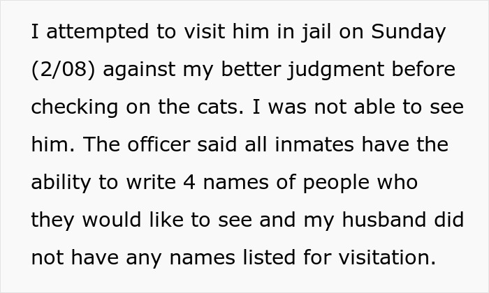 Estranged Wife Checks On Jailed Hubby’s Cats, Finds Black Thong And Realizes He’s Not Exactly Sad Estranged Wife Checks On Jailed Hubby’s Cats, Finds Black Thong And Realizes He’s Not Exactly Sad
