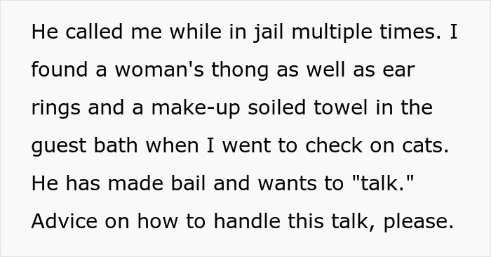 Estranged Wife Checks On Jailed Hubby’s Cats, Finds Black Thong And Realizes He’s Not Exactly Sad Estranged Wife Checks On Jailed Hubby’s Cats, Finds Black Thong And Realizes He’s Not Exactly Sad