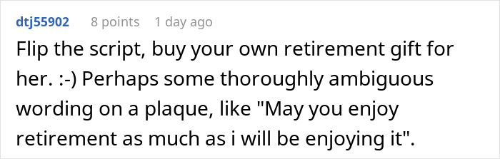 Woman Refuses To Contribute $50 To A Coworker’s Retirement Gift After She Made Her Life Miserable Woman Refuses To Contribute $50 To A Coworker’s Retirement Gift After She Made Her Life Miserable