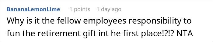 Woman Refuses To Contribute $50 To A Coworker’s Retirement Gift After She Made Her Life Miserable Woman Refuses To Contribute $50 To A Coworker’s Retirement Gift After She Made Her Life Miserable