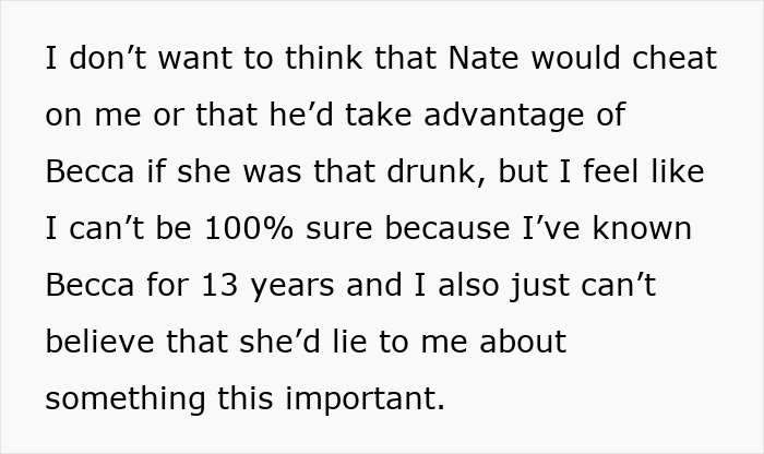 Woman Doesn’t Know Who To Believe After Best Friend Drops A Cheating Confession But Her Boyfriend Denies It
