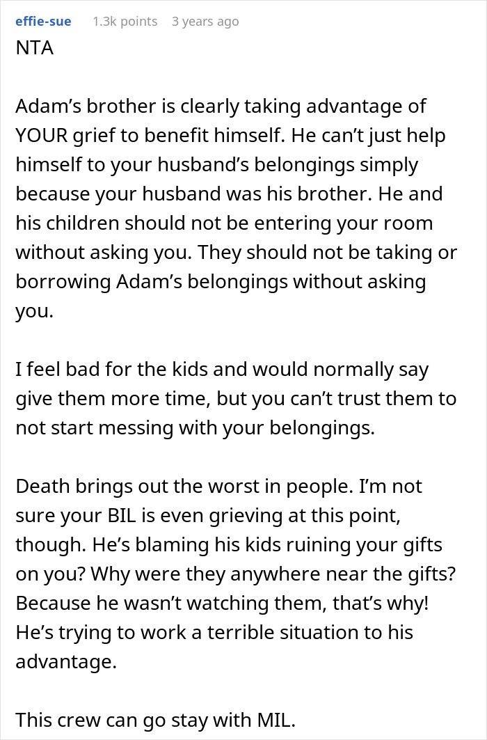 Woman Kicks Late Husband’s Brother And His Kids Out: “He Wears His Clothes, Started Using His Stuff”