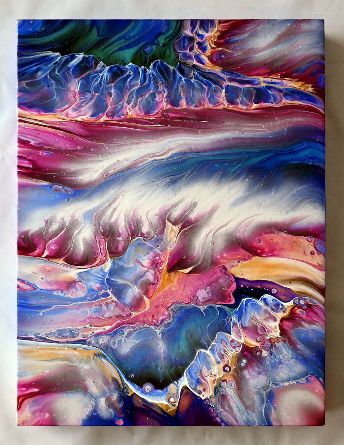Cotton Candy Clouds: Beginners Acrylic Pouring Technique With Pva Glue And Acrylics