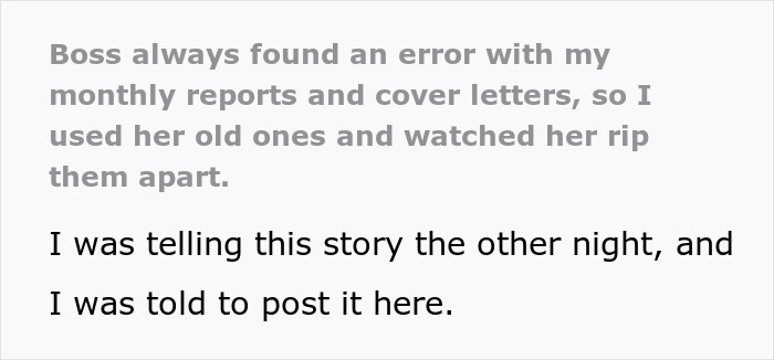 Boss Calls A Report “Basically Unreadable,” Then Is Left Dumbstruck When She Learns It’s Her Own