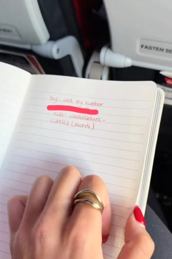 Australian Woman Goes Viral After Writing Love Note To “Cute Guy” She Spotted On Flight