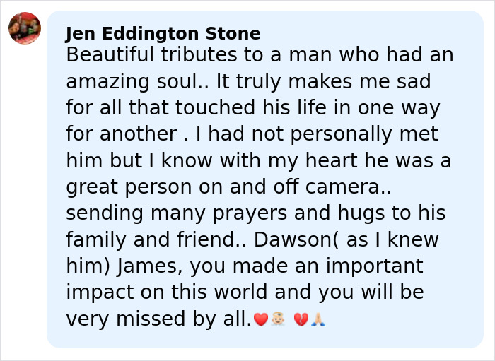 Katie Holmes Honors Her Late Costar James Van Der Beek With A Moving Handwritten Letter