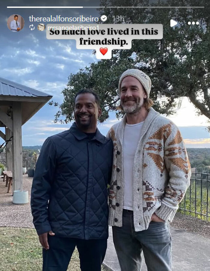 Alfonso Ribeiro Breaks Hearts With Photo Of His “Last Goodbye” With James Van Der Beek