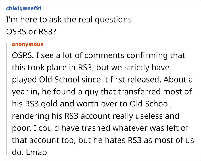 Man Cheats On GF And Shares Her Private Pics, She Destroys 14+ Years Of Effort He Put Into RuneScape