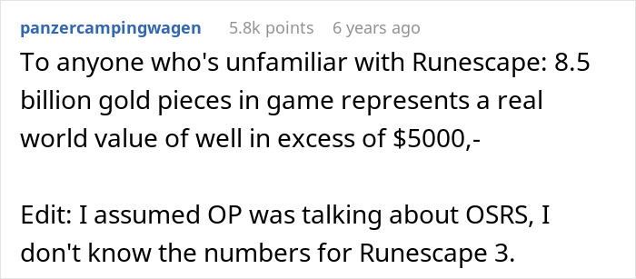 Man Cheats On GF And Shares Her Private Pics, She Destroys 14+ Years Of Effort He Put Into RuneScape