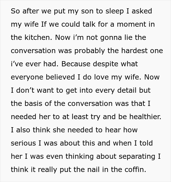 &ldquo;I&rsquo;m Considering Leaving&rdquo;: A Husband Struggles To Accept His Wife&rsquo;s Weight Gain