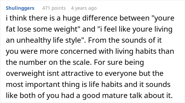 &ldquo;I&rsquo;m Considering Leaving&rdquo;: A Husband Struggles To Accept His Wife&rsquo;s Weight Gain