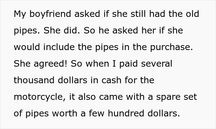 Guy Turns GF&rsquo;s Purchase Into Payday, Refuses To Share The Profit From Selling Her Bike Spare Parts