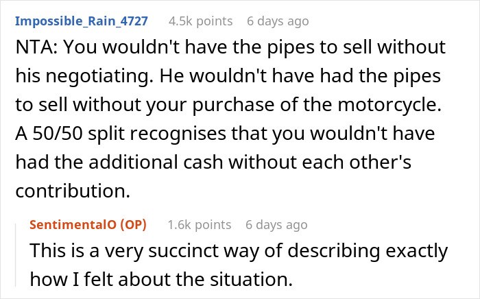 Guy Turns GF&rsquo;s Purchase Into Payday, Refuses To Share The Profit From Selling Her Bike Spare Parts