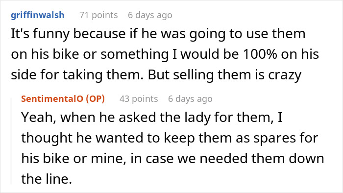 Guy Turns GF&rsquo;s Purchase Into Payday, Refuses To Share The Profit From Selling Her Bike Spare Parts
