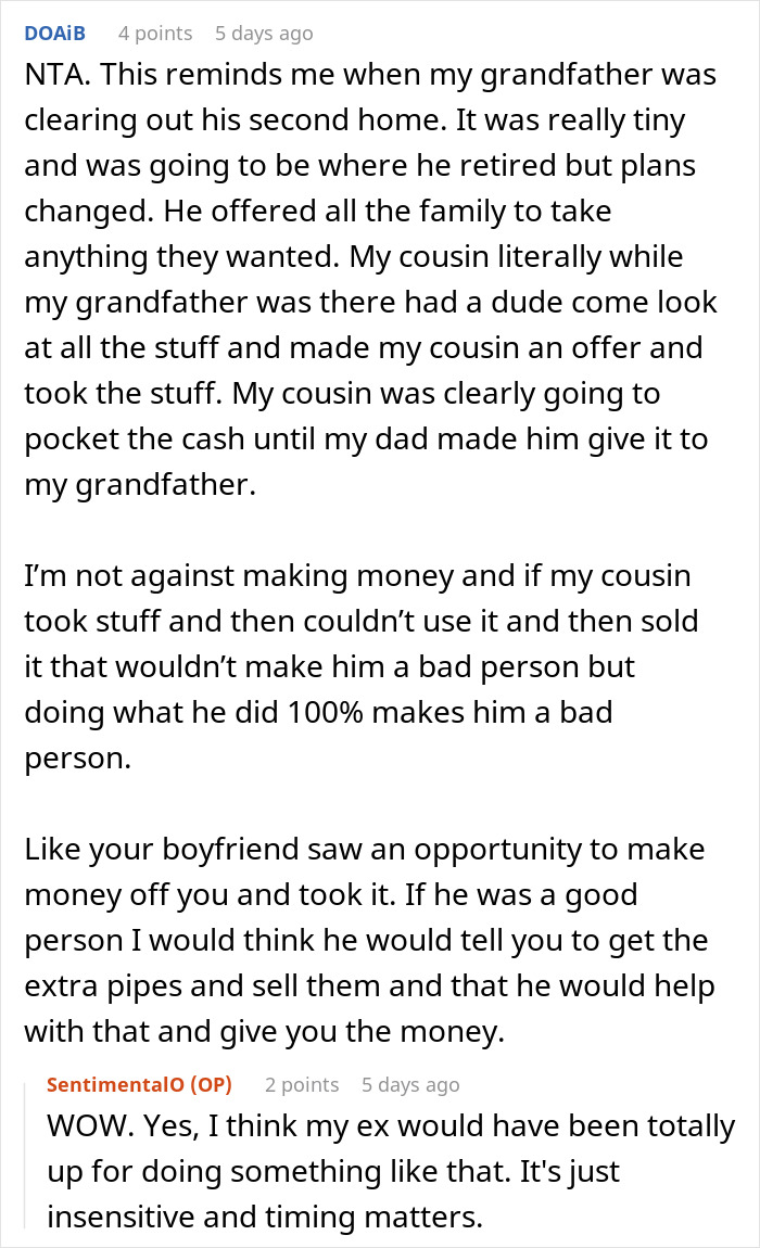 Guy Turns GF&rsquo;s Purchase Into Payday, Refuses To Share The Profit From Selling Her Bike Spare Parts
