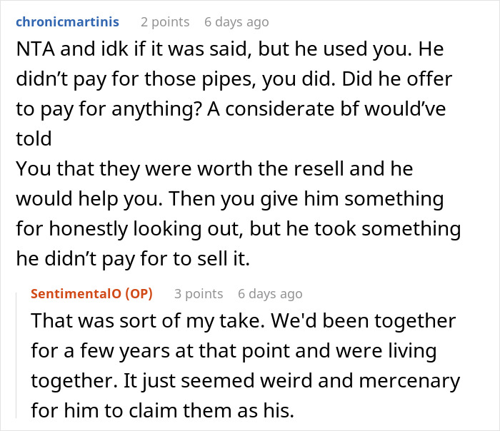 Guy Turns GF&rsquo;s Purchase Into Payday, Refuses To Share The Profit From Selling Her Bike Spare Parts