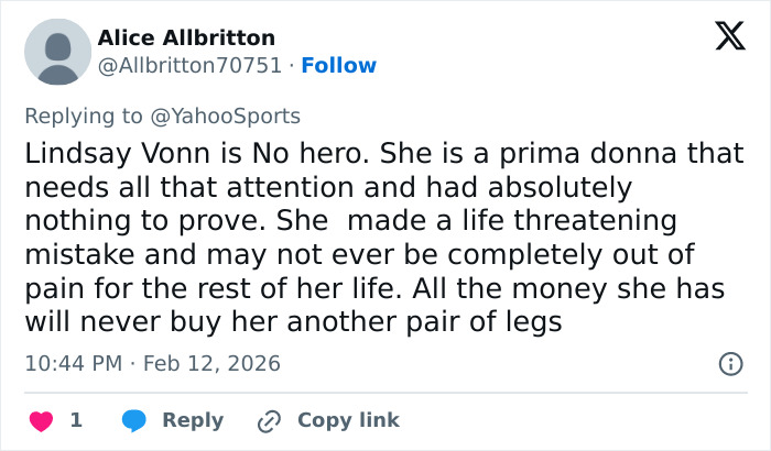 Lindsey Vonn May Face Leg Loss After Horrific Winter Olympics Crash