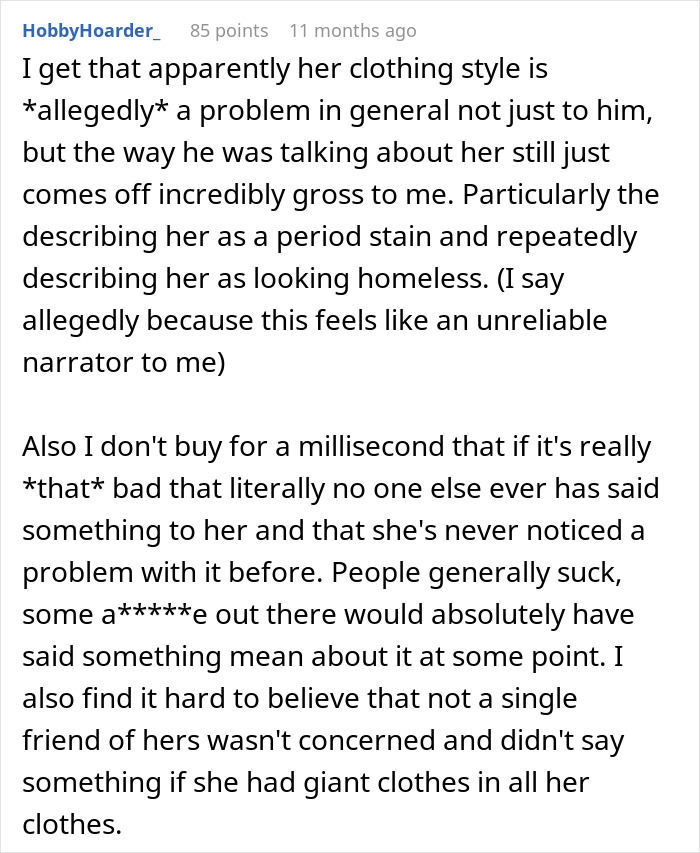 Man Feels Embarrassed By Girlfriend’s Style, Brings Her Childhood Trauma Back Man Feels Embarrassed By Girlfriend’s Style, Brings Her Childhood Trauma Back