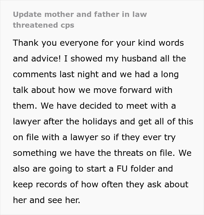 “He Would Call CPS”: In-Laws Threaten CPS After Declaring New Parents’ Home Unacceptable “He Would Call CPS”: In-Laws Threaten CPS After Declaring New Parents’ Home Unacceptable