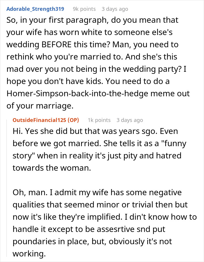 Husband Leaves Wife Behind After She Reveals What She’s Planning To Wear To Brother’s Wedding Husband Leaves Wife Behind After She Reveals What She’s Planning To Wear To Brother’s Wedding