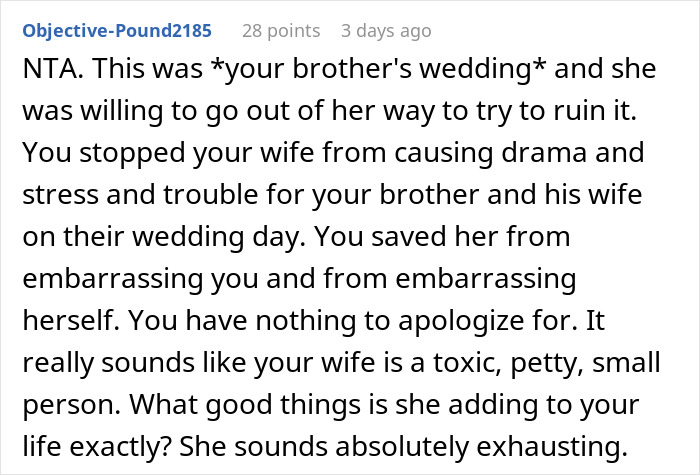 Husband Leaves Wife Behind After She Reveals What She’s Planning To Wear To Brother’s Wedding Husband Leaves Wife Behind After She Reveals What She’s Planning To Wear To Brother’s Wedding