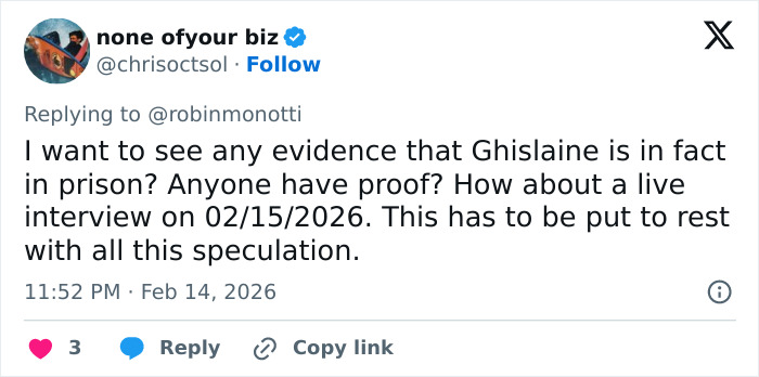 Internet Users Question Ghislaine Maxwell’s Prison Appearance In Viral Theory