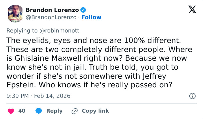 Internet Users Question Ghislaine Maxwell’s Prison Appearance In Viral Theory