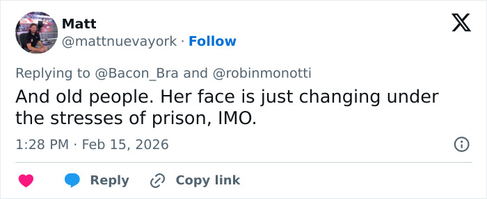 Internet Users Question Ghislaine Maxwell’s Prison Appearance In Viral Theory