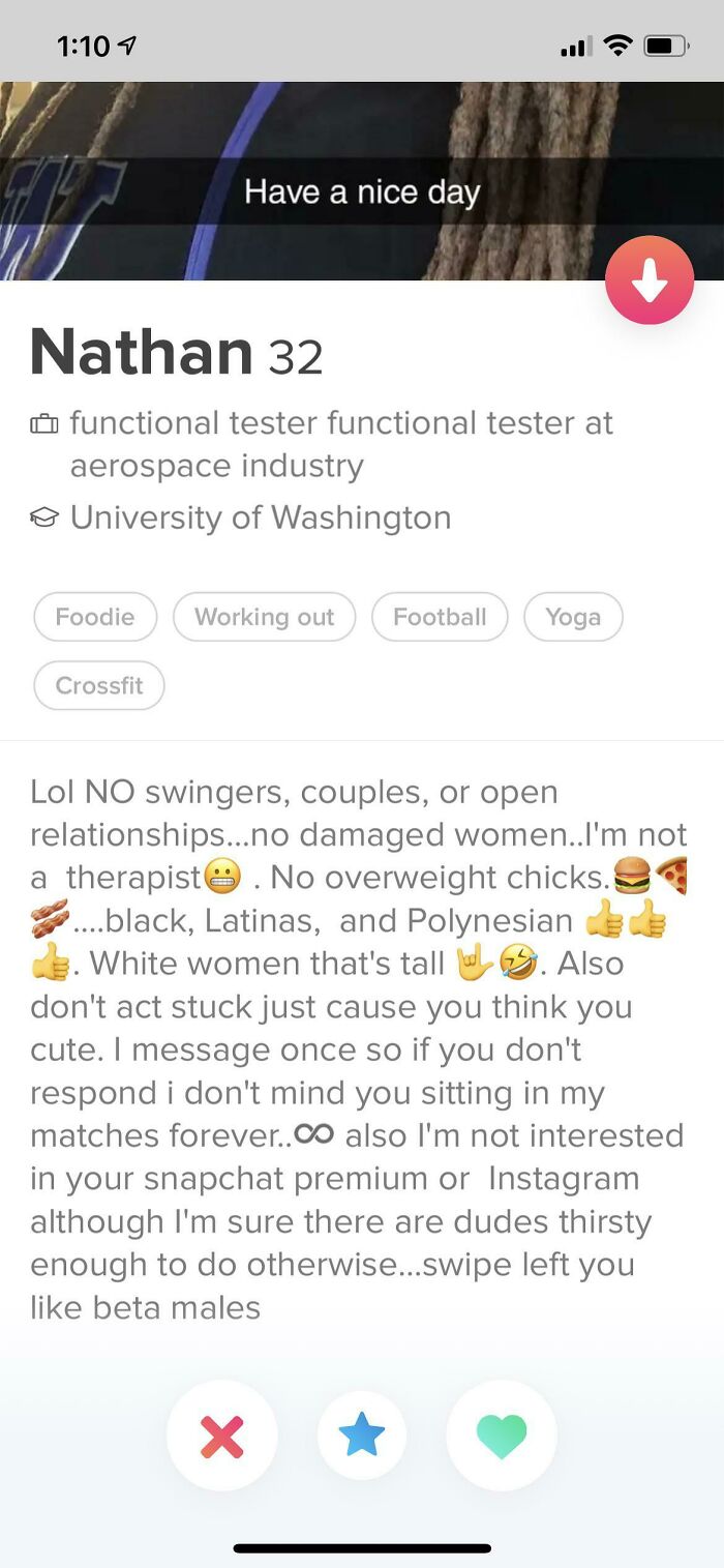 54 Tinder Profiles That Went So Off The Rails That Even Cupid Did A Double Take 54 Tinder Profiles That Went So Off The Rails That Even Cupid Did A Double Take