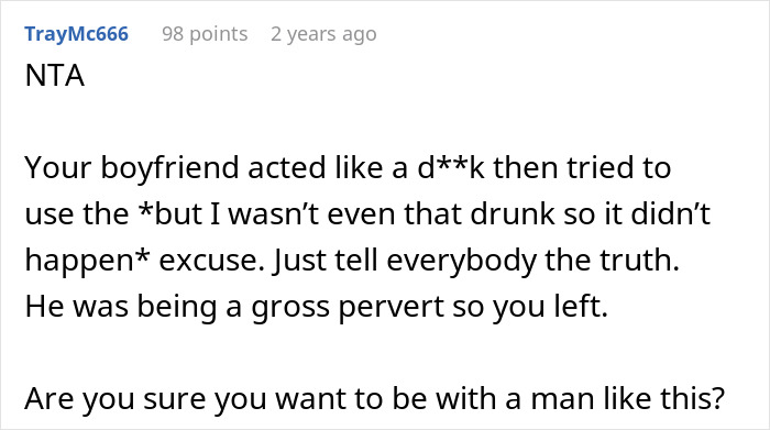 Woman Tells Drunk Boyfriend To Stop Acting Like A Jerk, He Refuses: “I Could Go Home With Any Woman Here”