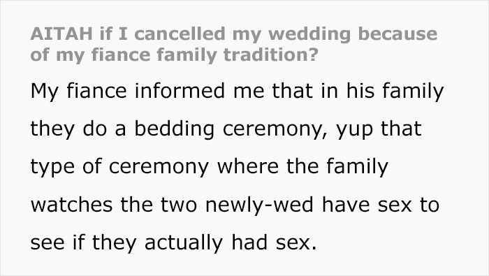 &ldquo;It Would End Soon&rdquo;: Woman Cancels Wedding After Learning About Fianc&eacute;&rsquo;s Family&rsquo;s &lsquo;Tradition&rsquo;