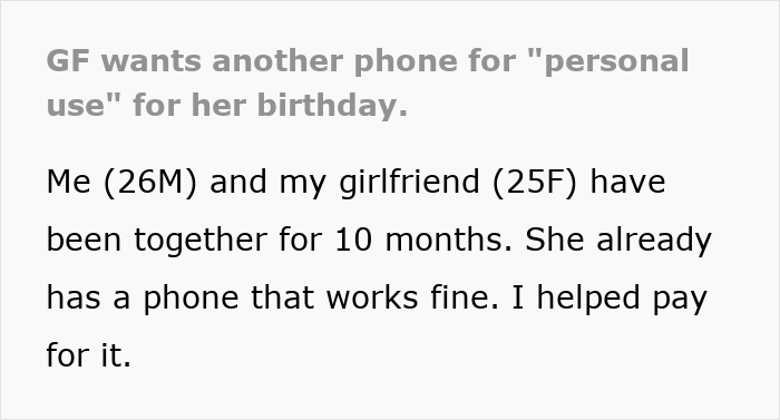 GF Insists BF Buys Her 2nd Phone For “Personal Use,” People Online Try To Guess What It May Be For GF Insists BF Buys Her 2nd Phone For “Personal Use,” People Online Try To Guess What It May Be For