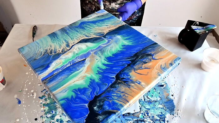 Phantasy Landscape: My Acrylic Pour Painting With Pva Glue Tutorial Phantasy Landscape: My Acrylic Pour Painting With Pva Glue Tutorial