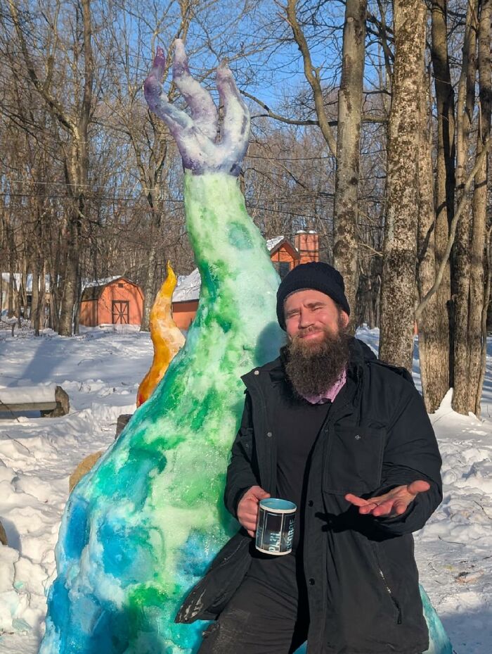 I’m A Stone Mason, Using Snow And Ice During The Winter To Make Art I’m A Stone Mason, Using Snow And Ice During The Winter To Make Art