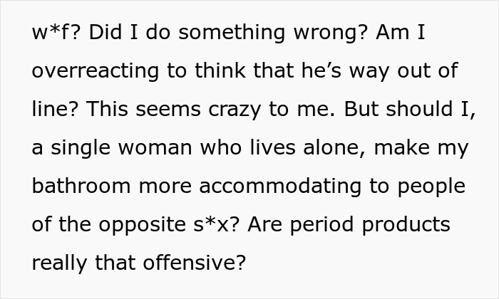 Guy Leaves Girlfriend’s Apartment Upset, She Later Finds Out It’s Because Of Period Products Guy Leaves Girlfriend’s Apartment Upset, She Later Finds Out It’s Because Of Period Products
