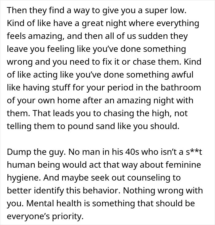 Guy Leaves Girlfriend’s Apartment Upset, She Later Finds Out It’s Because Of Period Products Guy Leaves Girlfriend’s Apartment Upset, She Later Finds Out It’s Because Of Period Products