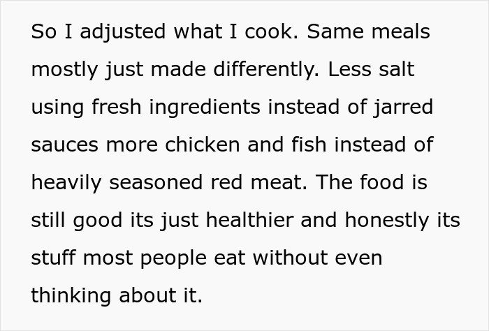 Family Demands Woman Make Separate Meals For Them: “Don’t Want To Eat What My Doctor Told Me” Family Demands Woman Make Separate Meals For Them: “Don’t Want To Eat What My Doctor Told Me”