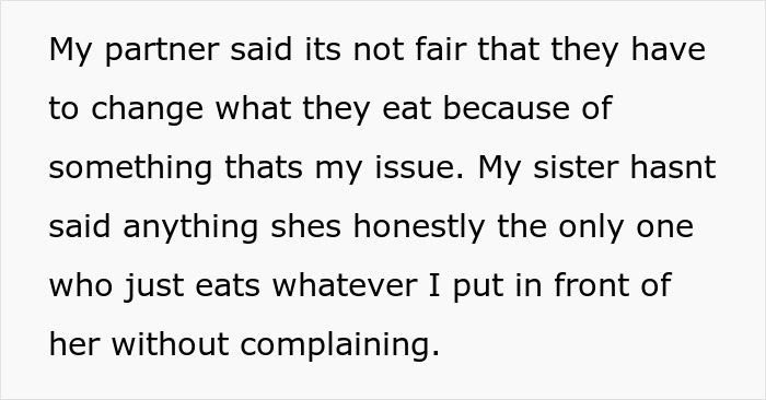 Family Demands Woman Make Separate Meals For Them: “Don’t Want To Eat What My Doctor Told Me” Family Demands Woman Make Separate Meals For Them: “Don’t Want To Eat What My Doctor Told Me”